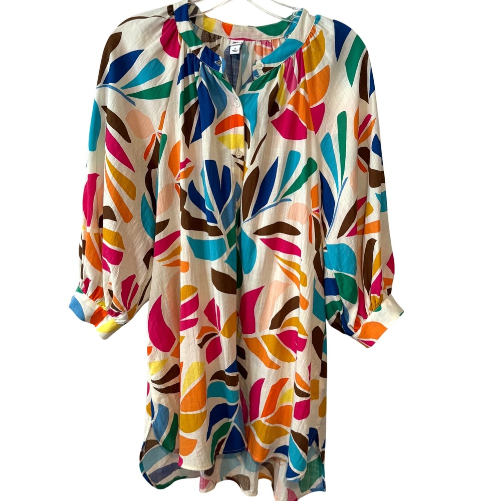 Tabitha Brown x Target Women's Multicolored Botanical Print‎ Top in Size S